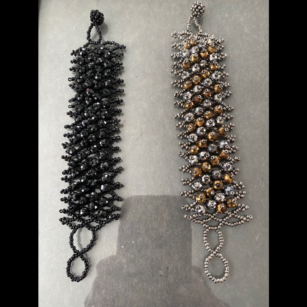 Glass beaded bracelets